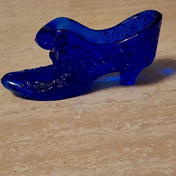 Other - Glass Slipper/shoe Cobalt Blue